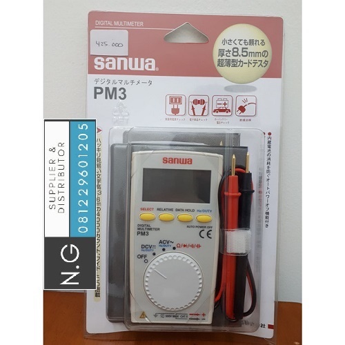 Jual Multimeter Digital Sanwa PM3 Slim Pocket Harga Terbaru Bekasi