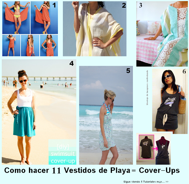 cover ups, vestidos playa, pareos, playa, beach, tutoriales, costura