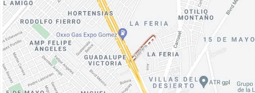 Mapa Expo Gomez Palacio