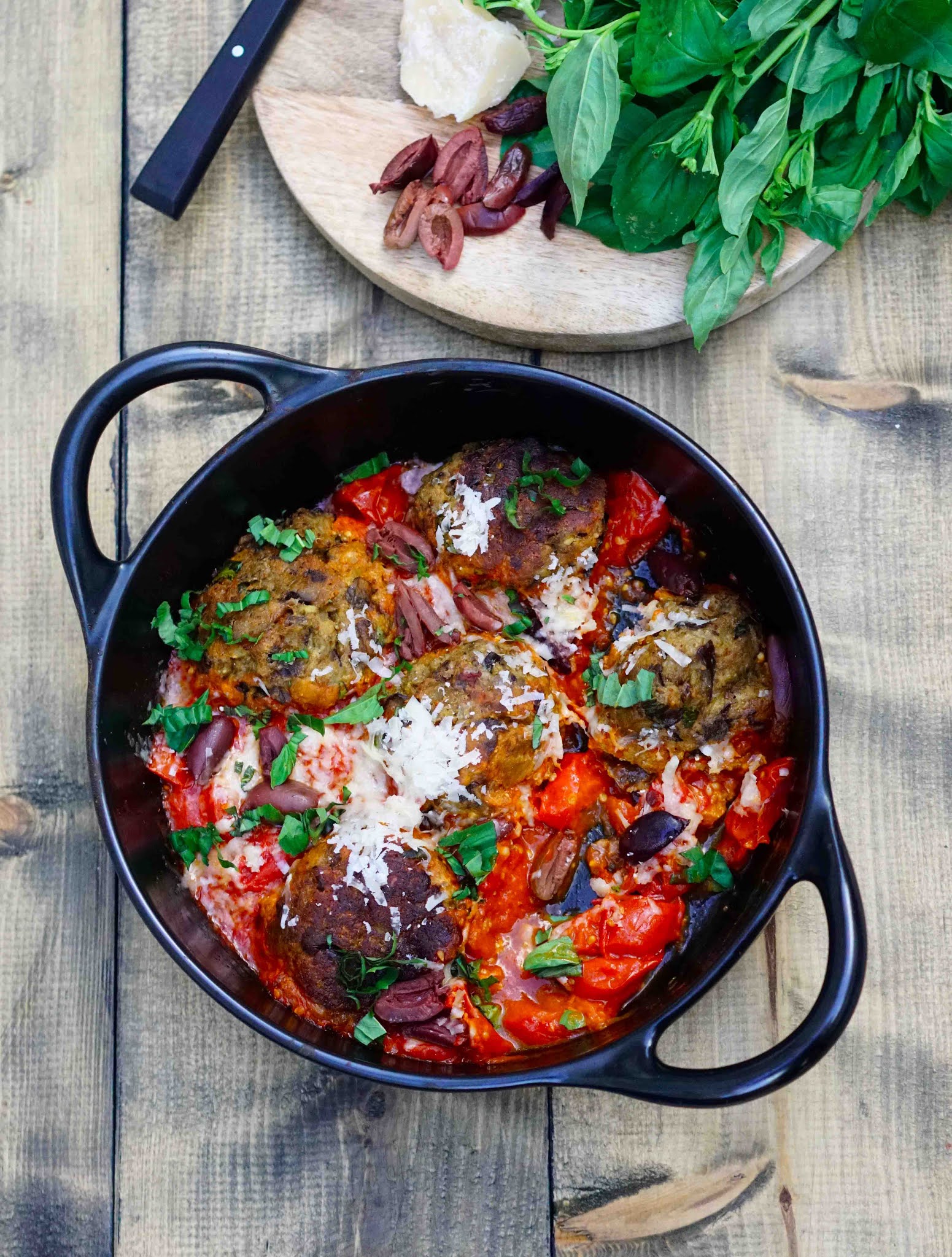 Boulettes d'aubergines parmigiana recette d'Ottolenghi On dine chez Nanou