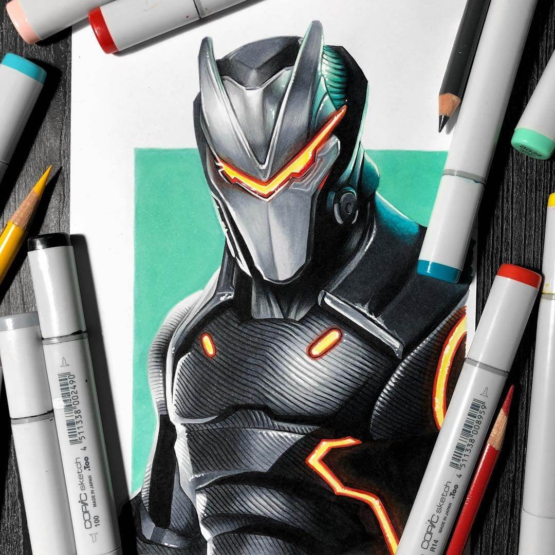 Simple Omega Draw In Sketch In Fortnite for Girl