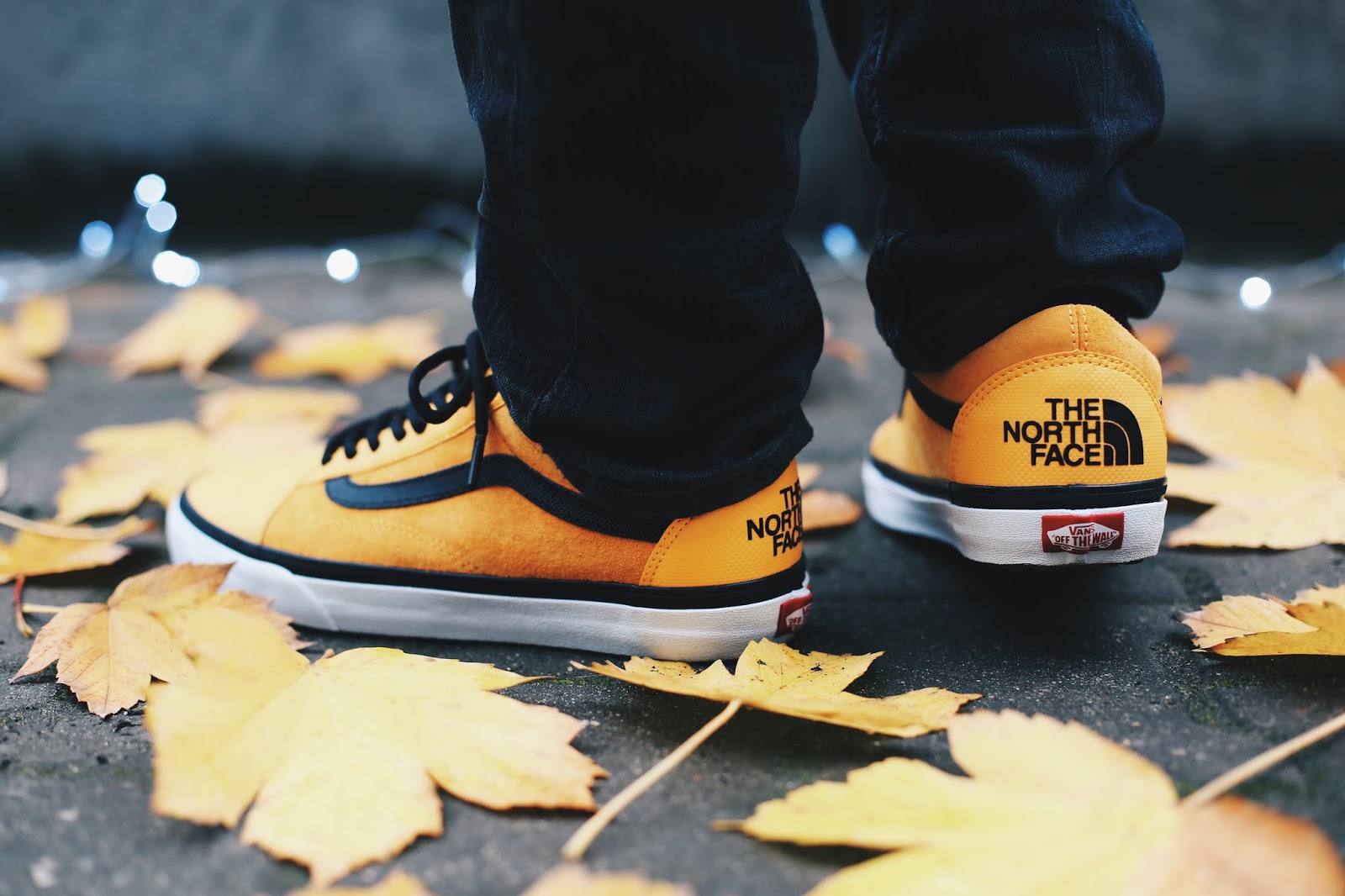 vans old skool north face yellow