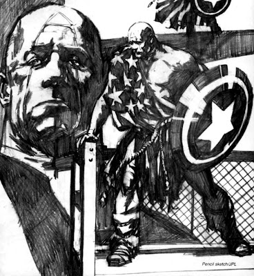 Captain America in Earth X Sketchbook