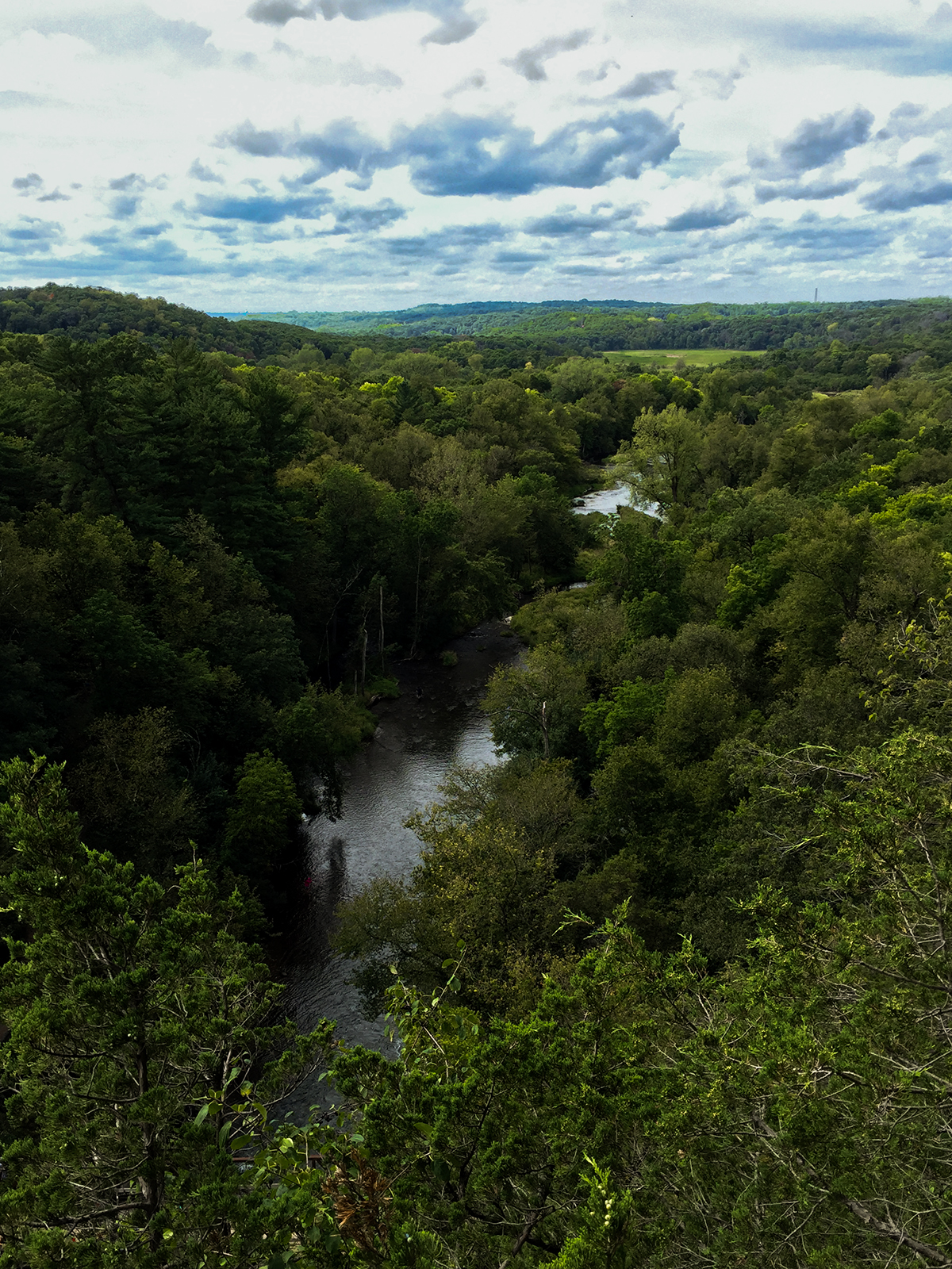 Wisconsin Explorer Hiking to Willow River Falls in Hudson WI
