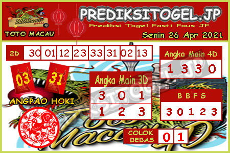 Prediksi Toto Macau Senin 26 April 2021 Prediksi Togel Jp Terpercaya Jitu