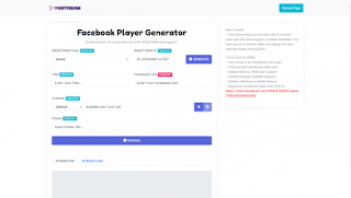 Facebook JWPlayer Generator + IMDb/TMDb API