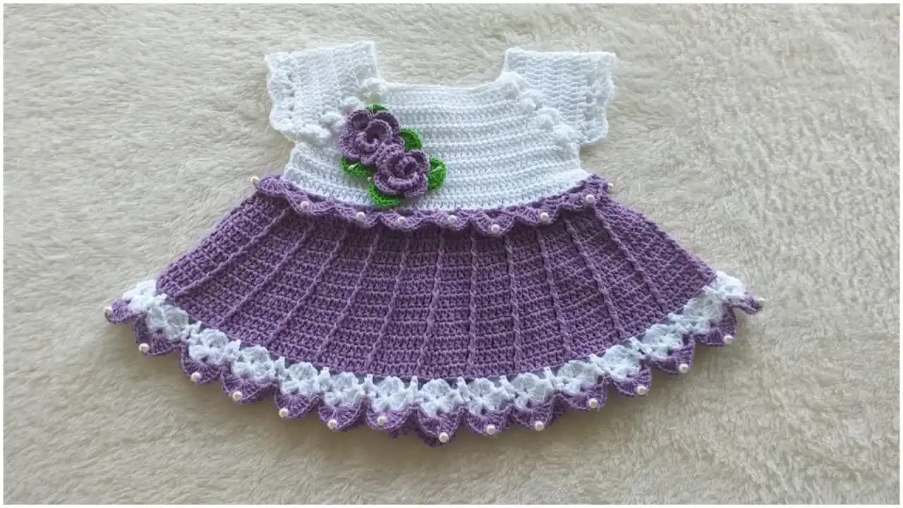 Preconcepción cualquier cosa Nombrar 297. Tutorial para aprender a tejer vestido para recién nacida a crochet