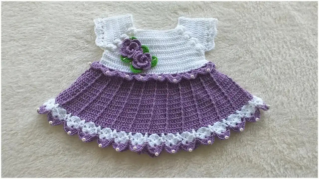 Tutorial para aprender a tejer vestido para recién nacida a crochet