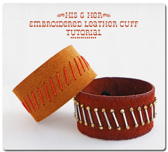 Erin Siegel Jewelry HIS and HER Embroidered Leather Cuff TUTORIAL