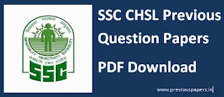 SSC CHSL Previous Question Papers - Online test/ CBT