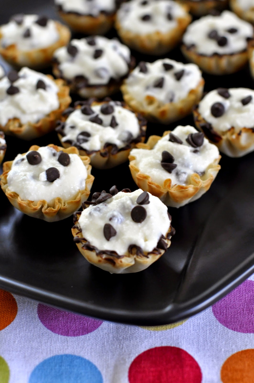 Chocolate Chip Cannoli Bites | Taste As You Go