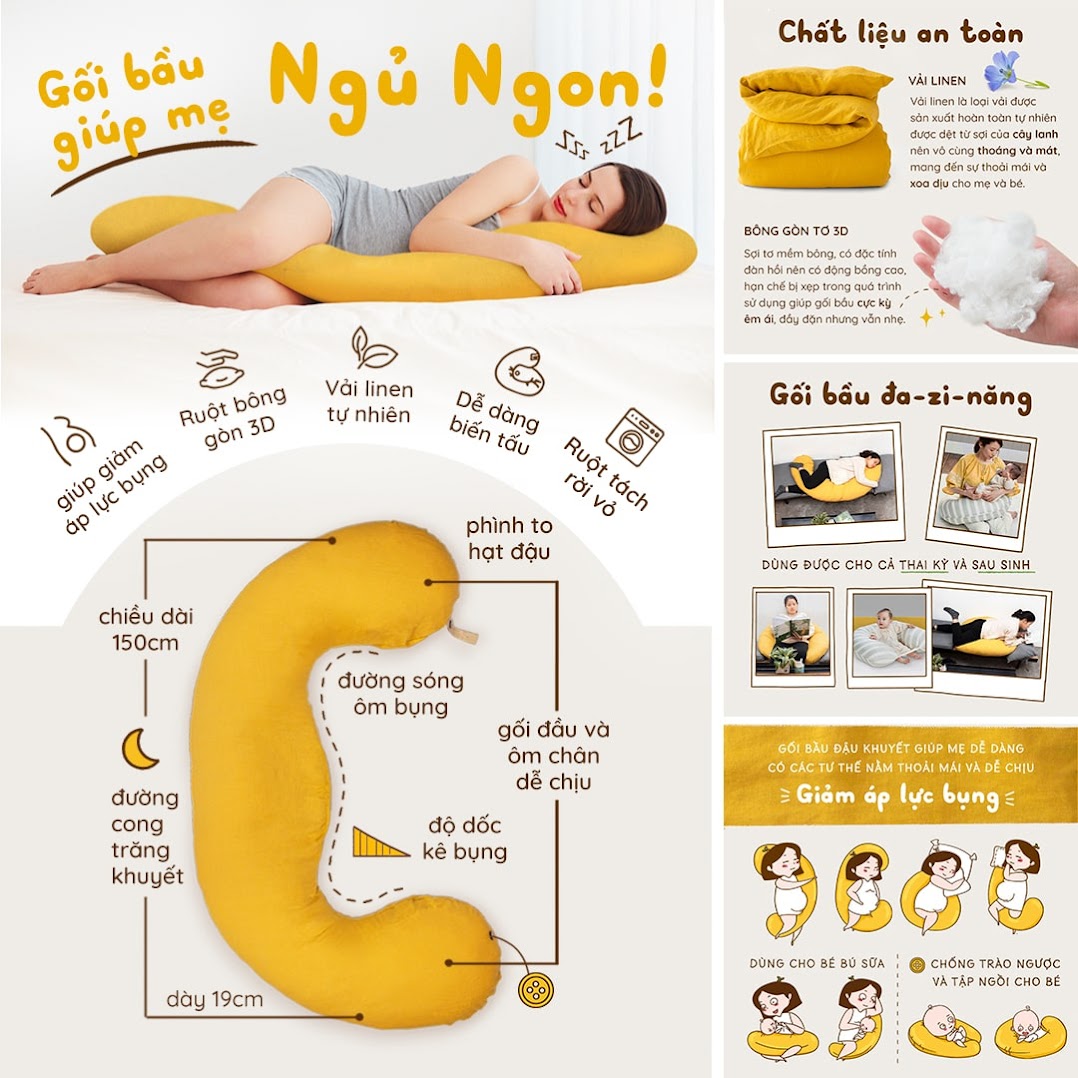 [A159] Tại sao hơn 1 triệu mẹ bầu mua gối dành cho bà bầu mỗi năm