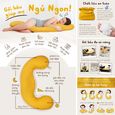 [A159] Tư vấn chọn gối Bà Bầu Đậu Khuyết tốt nhất cho thai kỳ