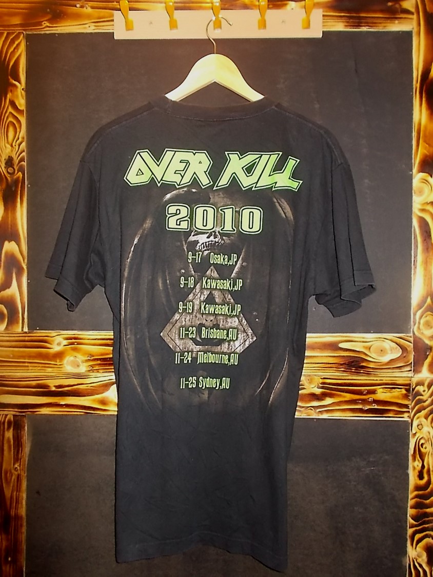 T-shirt Overkill Band Tour Concert - Noir, Unisexe Adulte, Toutes Tailles, Personnalisable (réf. PP1052)