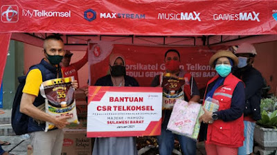 Pasca Bencana Gempa,  Telkomsel Gelar Berbagai CSR untuk Sulawesi Barat