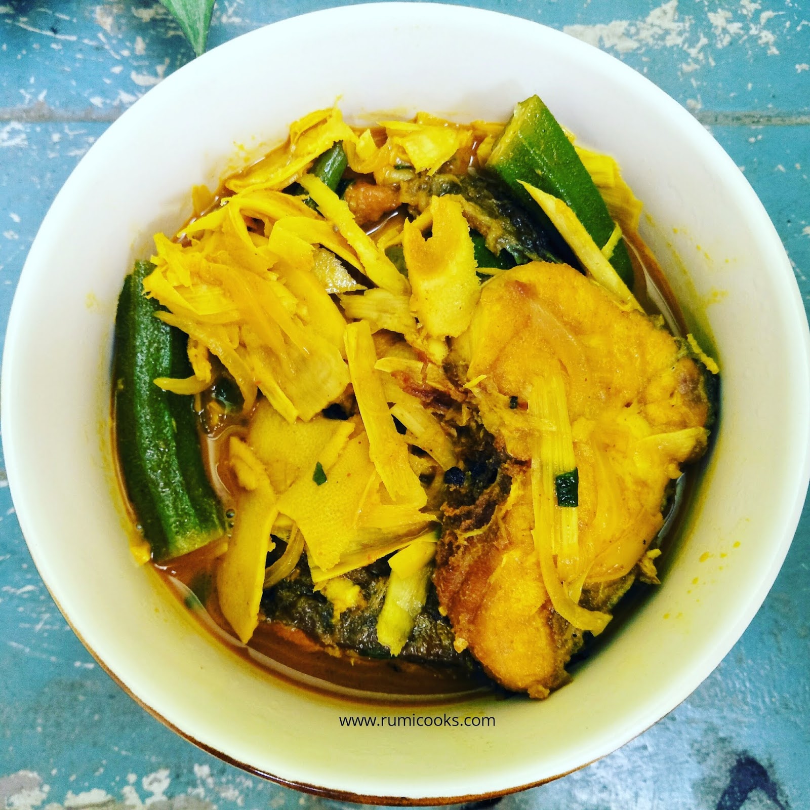 Fish, Fermented Bamboo Shoots and Okra Curry