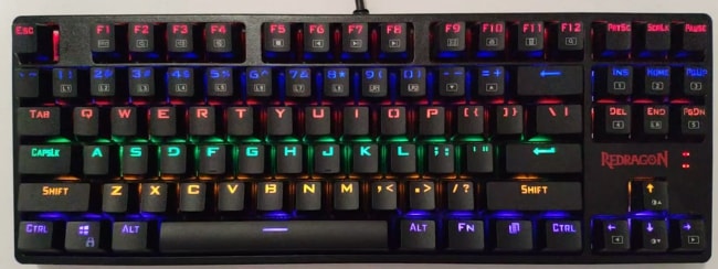 Redragon K576R Daksa Tenkeyless mechanical keyboard.