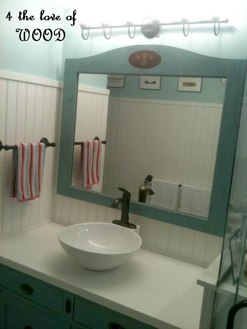 4 the love of wood BATHROOM VANITY before and after installing