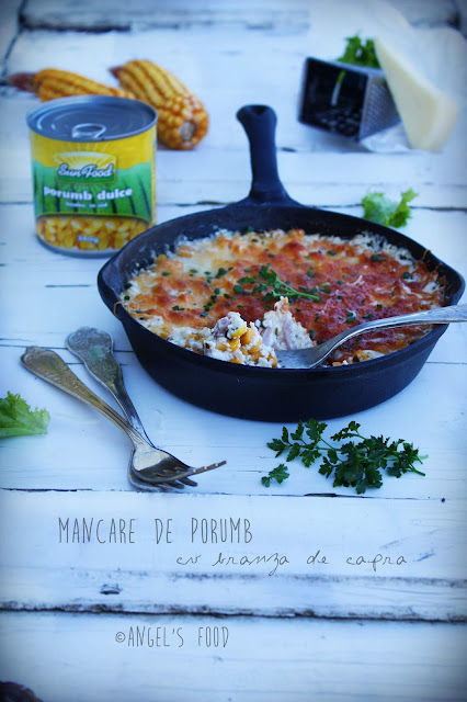 Mancare de porumb Sun Food cu branza de capra