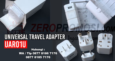 Universal Travel Adaptor with USB Charger UAR01U, Universal Adapter, Souvenir cinderamata universal travel adapter, Power Converter Adaptor dengan harga terjangkau