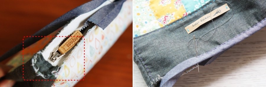 A little patchwork bag tutorial. Сумочка из ткани в технике пэчворк.