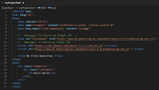 membuat project pertama dengan bootstrap membuat project pertama dengan bootstrap