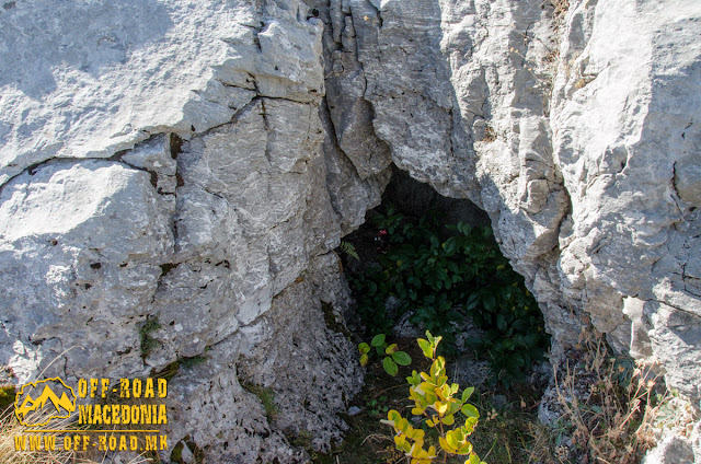 Remains of WW1 bunkers on Sokol Peak, Nidze Mountain