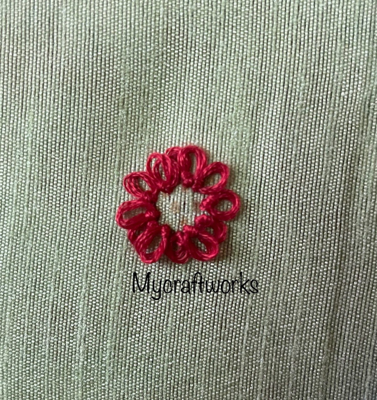 MY CRAFT WORKS Ring Knot Stitch Tutorial with a flower