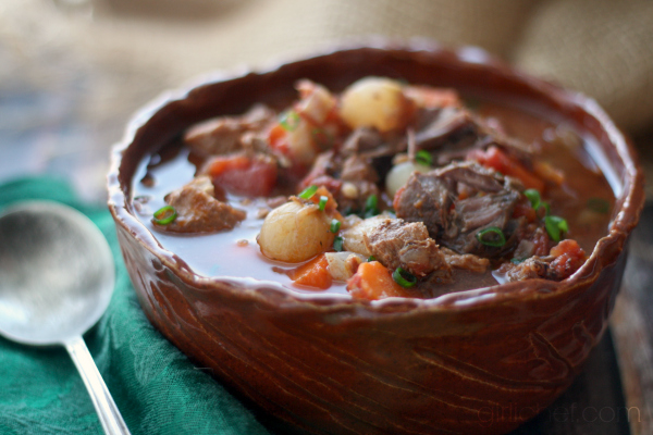 Slow-Cooker Beef and Bacon Stew | All Roads Lead to the Kitchen