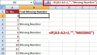 How to Find a Missing Number in Excel in Hindi