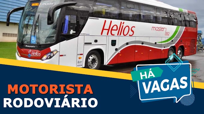 Helios Transportes abre vagas para Motorista Rodoviário