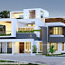 Modern Box Type Elevation with Double Rise Living At Kollam