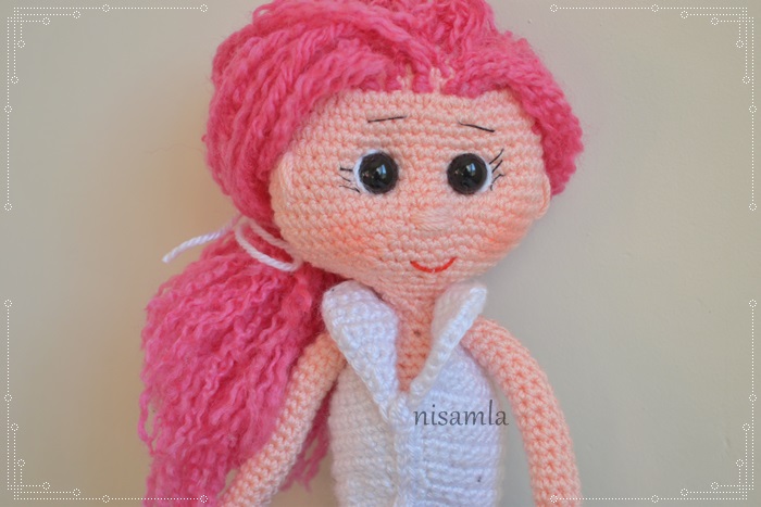 nisamla: Pembe sacl? amigurumi bebek