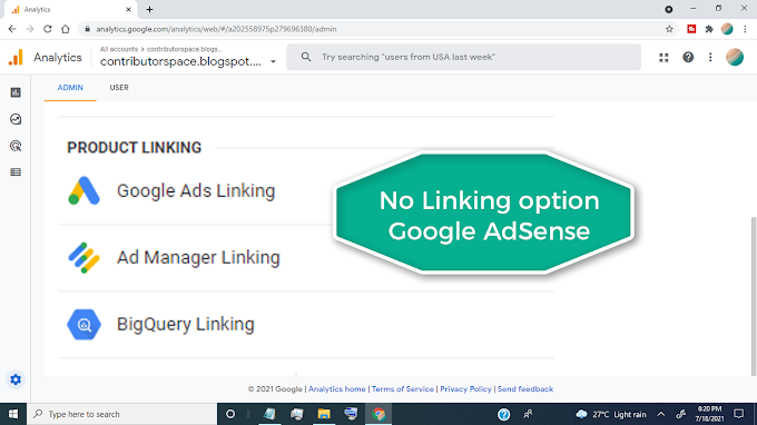 Fixed Can't find Google AdSense Linking option in Google Analytics