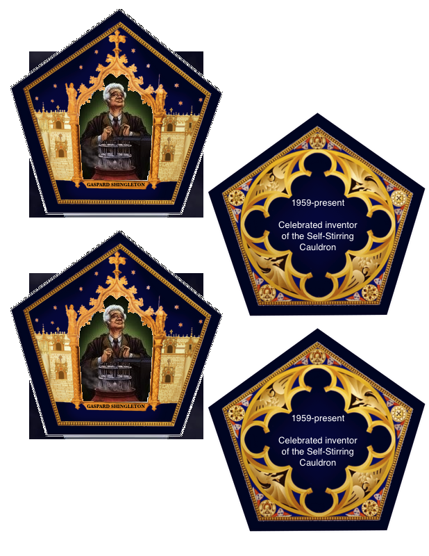 Chocolate Frog Card Template