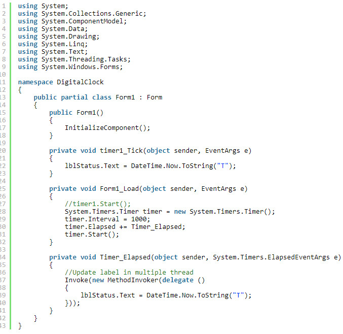 WINDOWS FORMS DIGITAL CLOCK IN C kiến thức tổng hợp