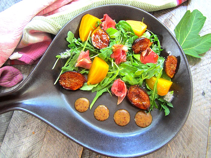Grilled Fig Salad w/ Roasted Beets & Prosciutto