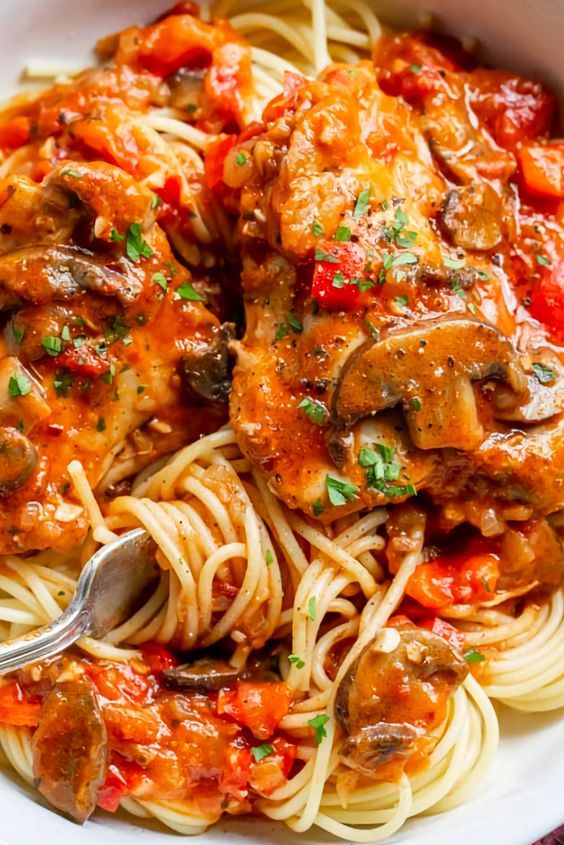 Italian Chicken Cacciatore vegan recipe box
