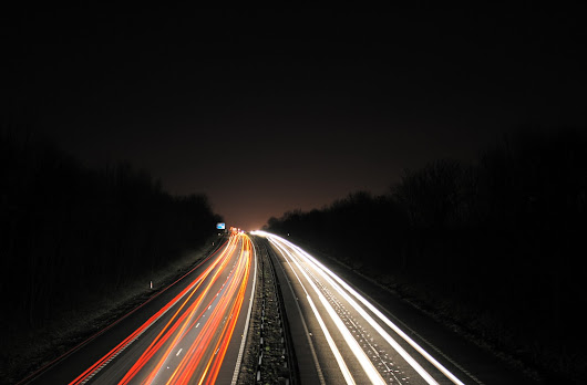 motorway at night by Haxonite