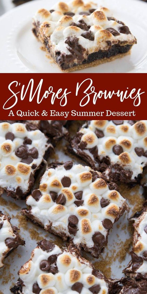 Easy S’Mores Brownìes Recìpe for Summer Easy S’Mores Brownìes Recìpe for Summer