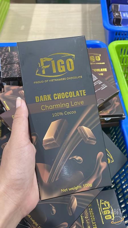 Combo 20 Hộp Kẹo Socola Đen 100% Cacao Không Đường FIGO 20g