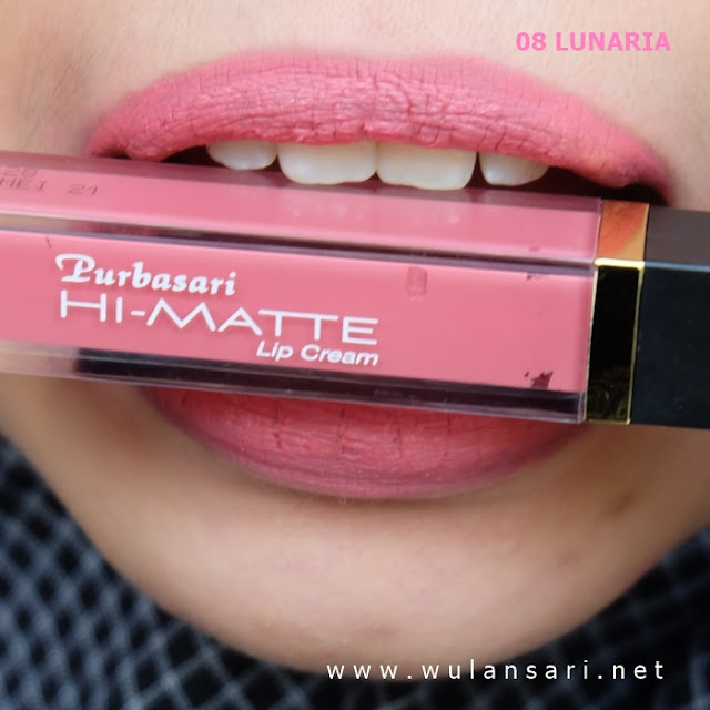 review purbasari hi-matte lip cream 08 lunaria