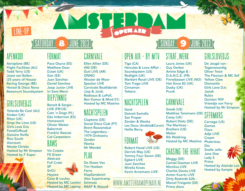 Music Festivals AMSTERDAM OPEN AIR