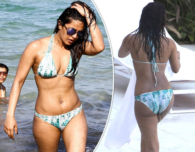 PRIYANKA CHOPRA stunning Bikini stills at Miami Beach
