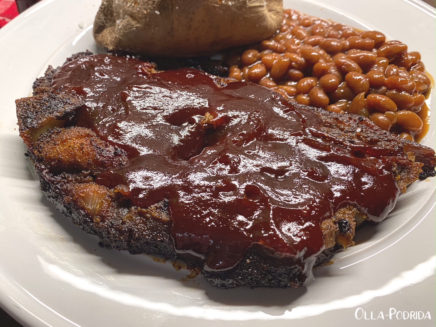 OllaPodrida OvenBaked BBQ Pork Steaks