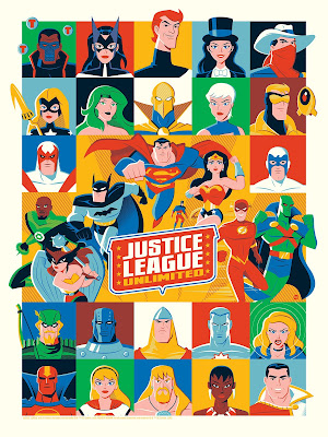 Justice League Unlimited Screen Print by Dave Perillo x Grey Matter Art