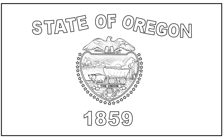 Blog de Linguagens: Flag of Oregon coloring page