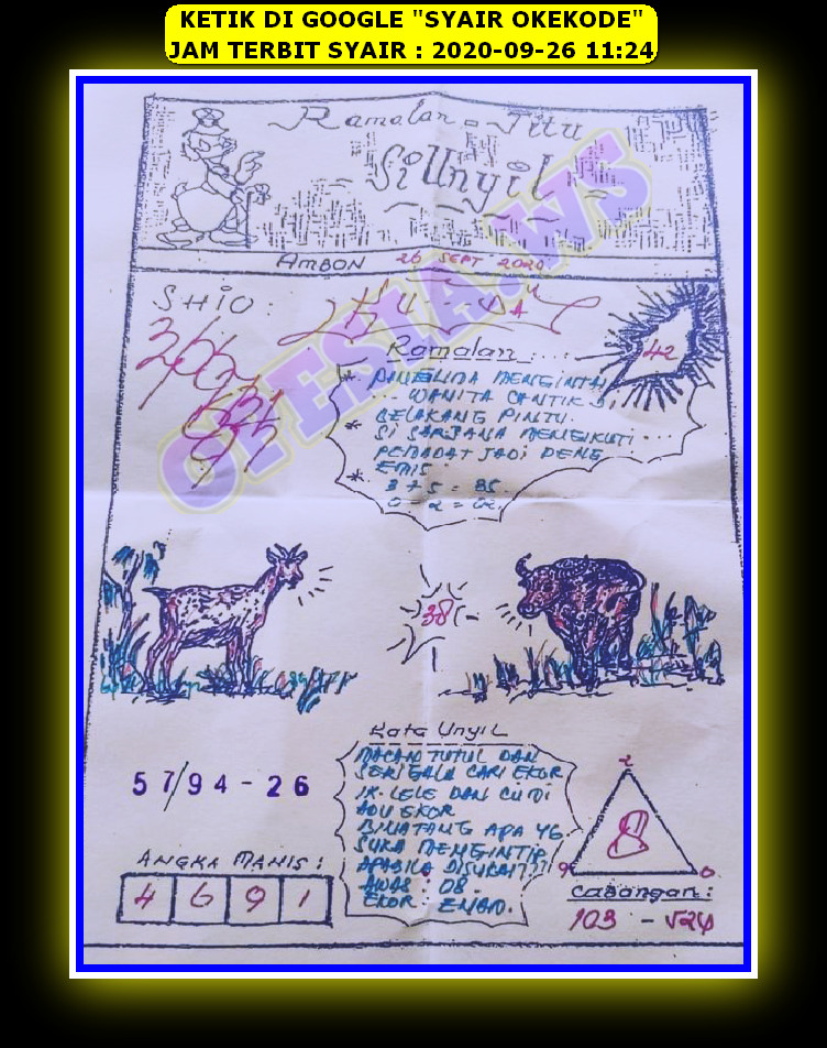 1 New Message Kode Syair Sydney 26 September 2020 Forum Syair Togel Hongkong Singapura Sydney