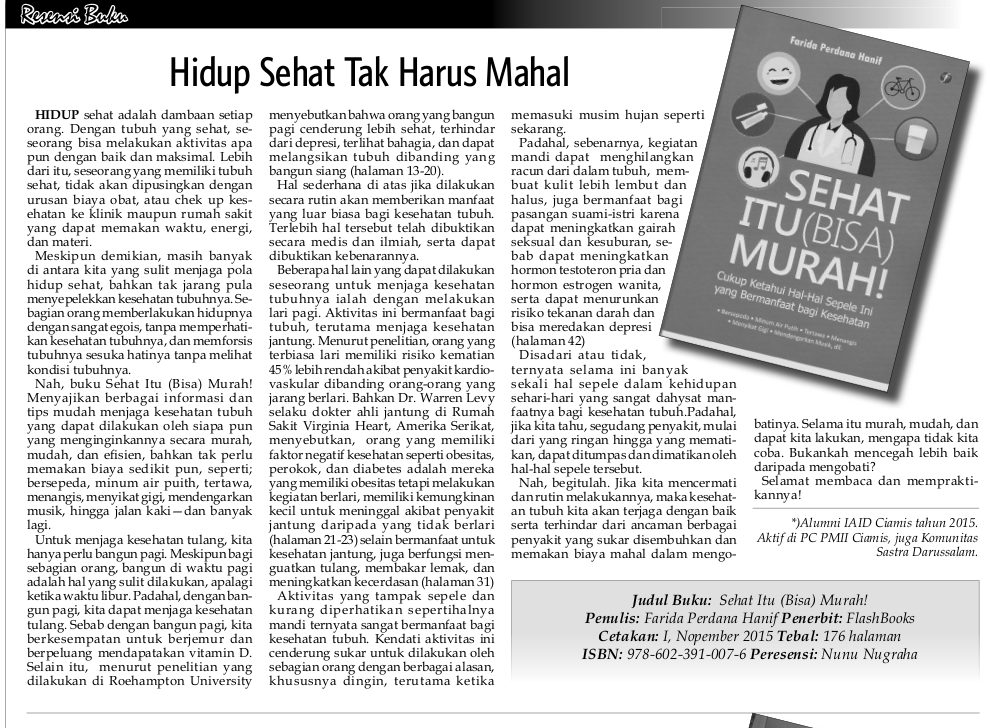 Contoh Format Resensi Buku / Resensi Buku