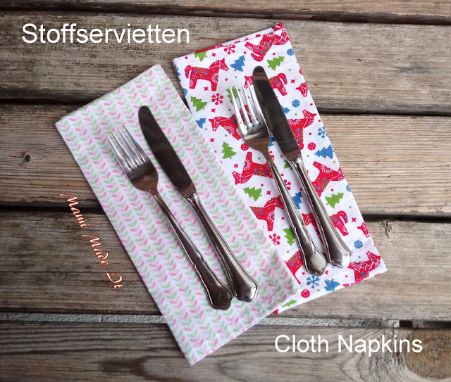 Papier sparen und Stoffserviettennähen - Save paper and sew Cloth Napkins